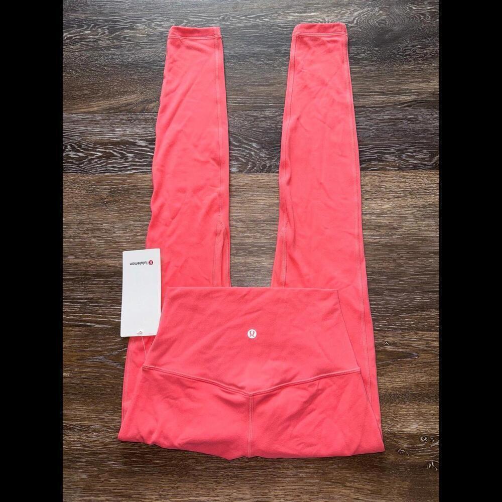 Lululemon Align High Rise 28” Double Lined Raspberry Cream Size 4 NWT